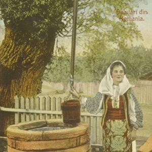 Romanian Woman by the well