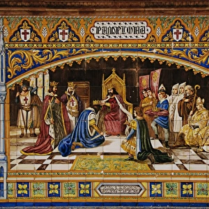 Sancho III of Navarre distributing their kingdoms among thei