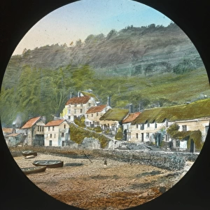 Scenery of Devon - Old cottages from pier, Lynmouth