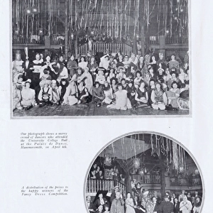 Two scenes of Univeristy College Ball held at the Palais de