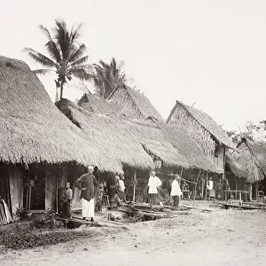 SE Asia, probably Malay peninsula, traditional houses