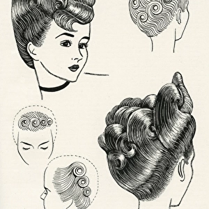 Semi-Edwardian hairstyle 1940s