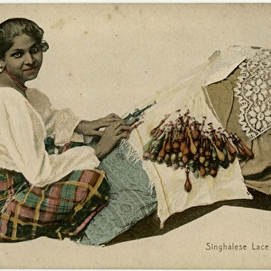 Sinhalese Lace Maker - Sri Lanka