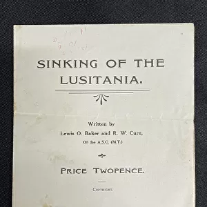 Sinking of the Lusitania, poem by Baker and Cure