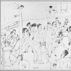 A sketch of the Bal Negre, Montparnasse, Paris, 1930