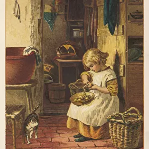 SMALL GIRL COOKS 1878