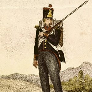 Spain (1833). Provincial Militia. Litography