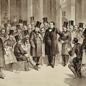 Spain (1863). Banquet of the Progressist Party