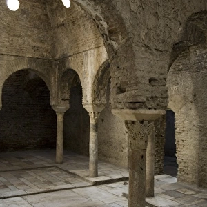 SPAIN. Granada. Arabian baths (11th c. ). Hispano-Moresque