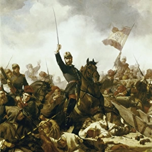 Spain. War of Africa. Juan Prim in the battle