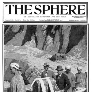 Sphere cover - Howard Carter removing treasures, Tutankhamen