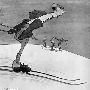 Sporting with Winter Sports by H. M. Bateman - ski-ing