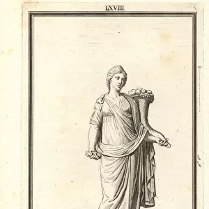 Statue of the Roman goddess Abundantia with cornucopia