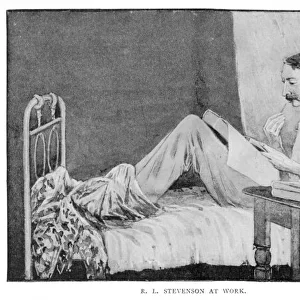 Stevenson in Bed Writing