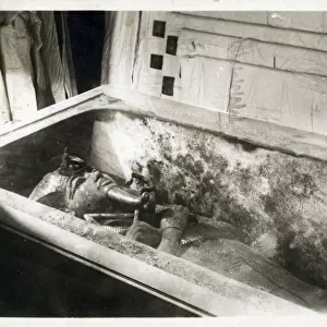 Stone sarcophagus of Pharaoh Tutankhamun