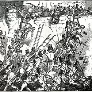 Storming of Badajoz towards the end of the Siege of Badajoz, Extremadura, Spain