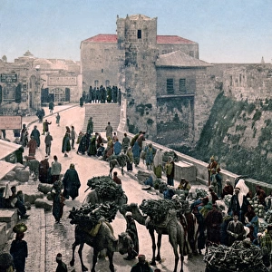 Street market, Jerusalem, Palestine (Israel), circa 1890