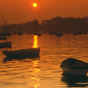 Sunset over Falmouth harbour, Cornwall