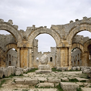 Syria. Basilica of St. Simeon (476-491). Courtyard with the