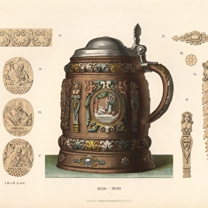 Tankard from the mid-17th century with Christian