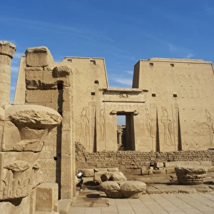 Temple of Horus. Pylon entrance. Edfu. Egypt