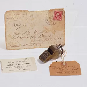 Titanic whistle and Turkish Bath ticket