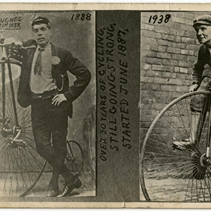 Tom Hughes with his penny farthing