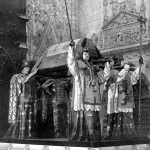 The Tomb of Columbus, Seville Cathedral, 1909