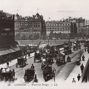Traffic on Waterloo Bridge, London