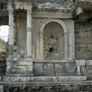 Turkey. Roman art. Side. Ruins