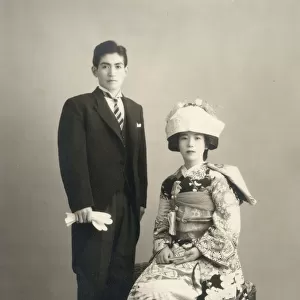 Upper Class Japanese Couple - Wedding Photograph