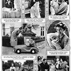 Various portraits of the Queen and her children