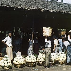 Vegetable bazaar - Rangoon