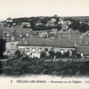 Veules-les-Roses - Panorama with view of the Church