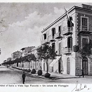 Viareggio, Italy - Hotel d Italie and Viale Ugo Foscolo