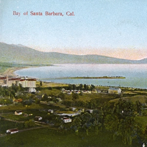 View of the bay area, Santa Barbara, California, USA