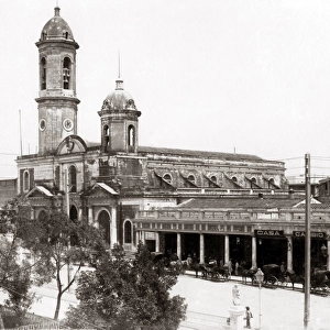 View of the cathedral, Cienfuegos, Cuba, circa 1900