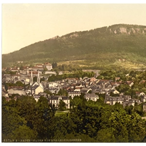 View from the Leopoldshoehe, Baden-Baden, Baden, Germany