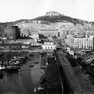 View of Naples from the Molo (pier), Italy