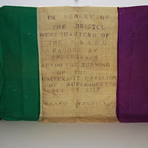 W. S. P. U Flag Bristol Arson 1913