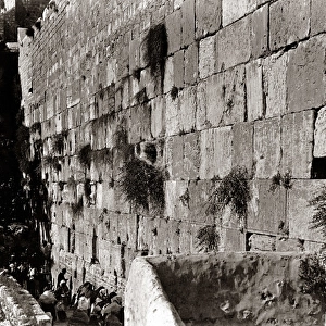Wailing wall, Jerusalem, Palestine (Israel) circa 1880s