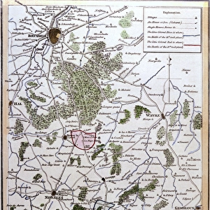 Battle of Waterloo Collection: Map of the Waterloo campaign