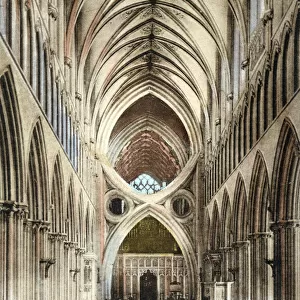Wells Cathedral, Wells, Somerset, England - Nave - In 1338 the mason William Joy employed