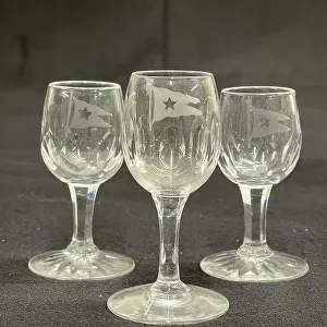 White Star Line, cut glass mixed sherry glasses