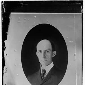 Wilbur Wright, age 38, head and shoulders, about 1905; one o