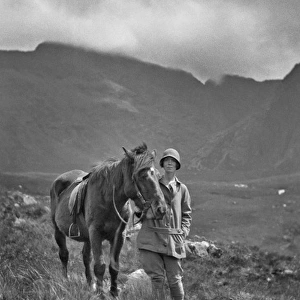 Woman and horse, Isle of Skye, Scotland