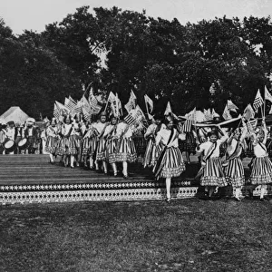 Women in Fourth of July pageant, USA