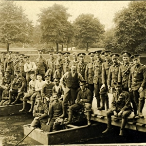 World War One Soldiers and Pontoon, England