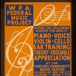 WPA. Federal Music Project offers the following courses for