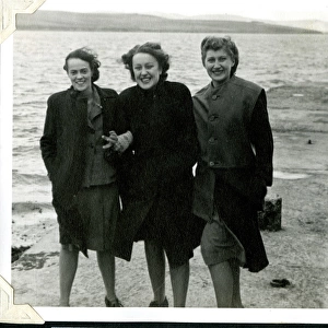 Three WRNS colleagues, Lyness, Isle of Hoy, Orkney, WW2